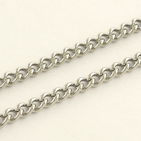 Tarnish Resistant 304 Stainless Steel Curb Chains CHS-Q001-20-100m-1