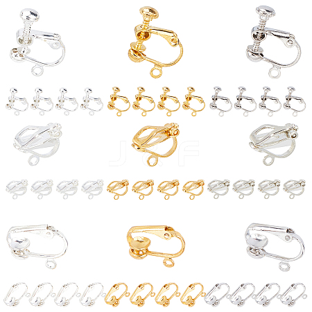 SUNNYCLUE Brass & Iron Clip-on Earring Findings KK-SC0001-92-1