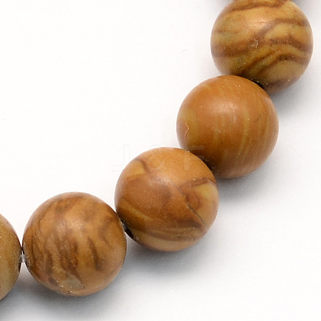 Natural Tigerskin Jasper Round Beads Strands X-G-S166-10mm-1