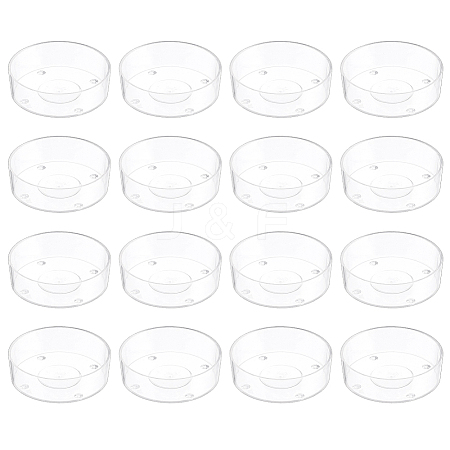 20Pcs Transparent Plastic Candle Holder AJEW-LP0001-04-1