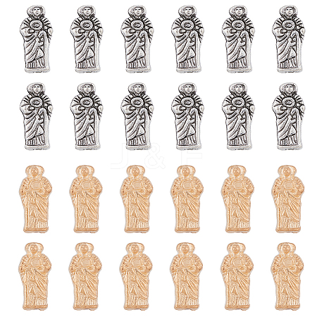 HOBBIESAY 130Pcs 2 Colors Zinc Alloy Beads FIND-HY0003-42-1