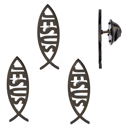 4Pcs 304 Stainless Steel Lapel Pin Backs for Clothes Backpack JEWB-FH0002-11EB-1