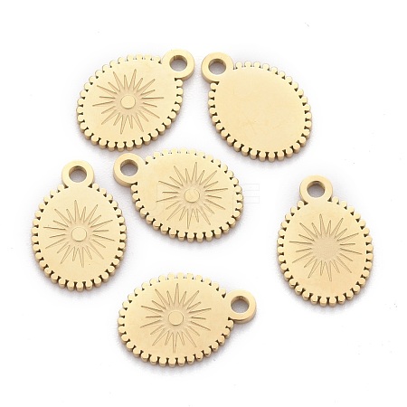 Ion Plating(IP) 304 Stainless Steel Charms X-STAS-F256-054G-1