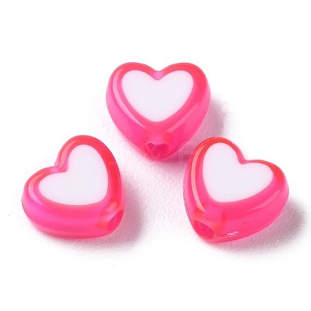 Heart Acrylic Beads TACR-S117-04H-1