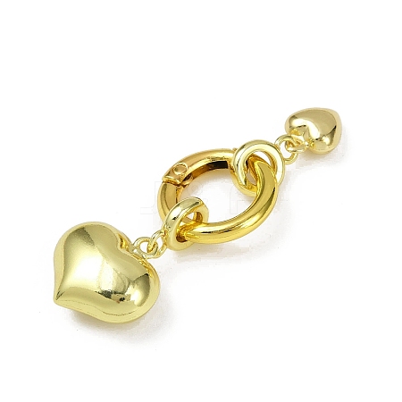 Brass Spring Gate Rings KK-M322-11G-02-1