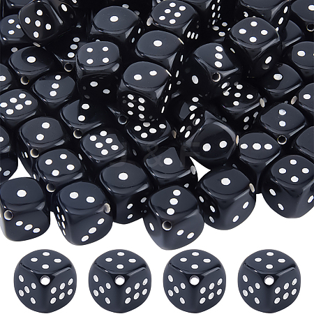 80Pcs Opaque Acrylic Beads MACR-DC0001-23-1