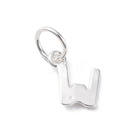925 Sterling Silver Letter Charms LS-STER-C012-01S-W-1