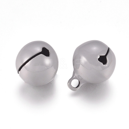 Baking Paint Iron Bell Pendants IFIN-WH0052-03O-1