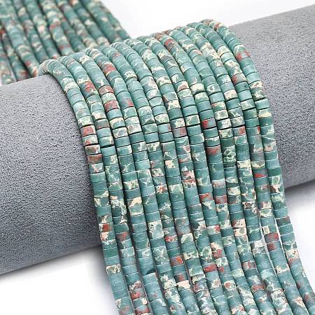 Dyed Synthetic Imperial Jasper Beads Strands G-P575-B09-4x2mm-03-1
