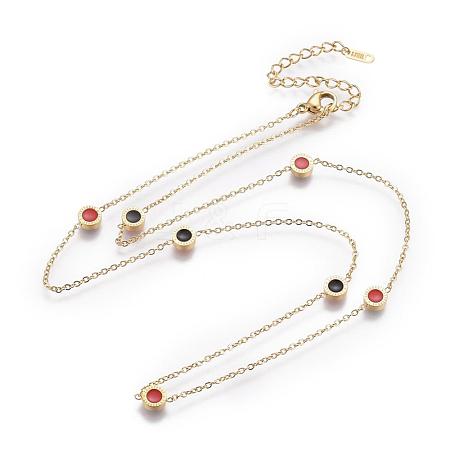 304 Stainless Steel Necklaces NJEW-E135-06G-1
