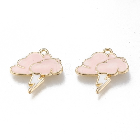 Alloy Enamel Pendants ENAM-M043-01G-03-RS-1