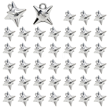 40Pcs Alloy Star Charms FIND-HS0002-47-1