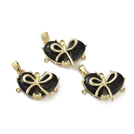 Real 18K Gold Plated Brass Glass Pendants KK-R161-02G-03-1