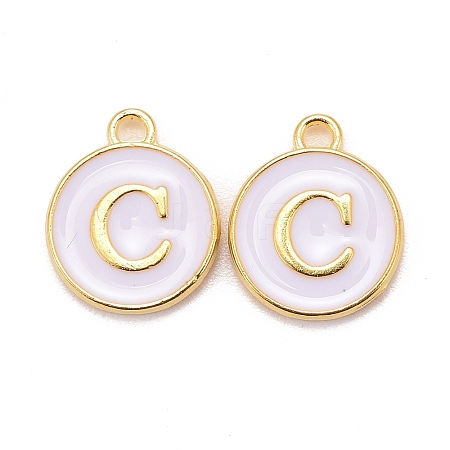Golden Plated Alloy Charms LS-ENAM-S118-01C-1