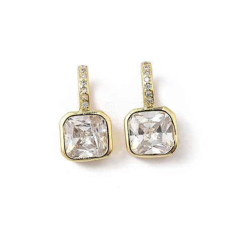 Brass Micro Pave Cubic Zirconia Pendants X-KK-L239-020G-1