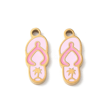 304 Stainless Steel Enamel Pendants SA-CBA7876-07G-1