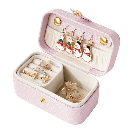 PU Imitation Leather Jewelry Box LBOX-E001-01B-1