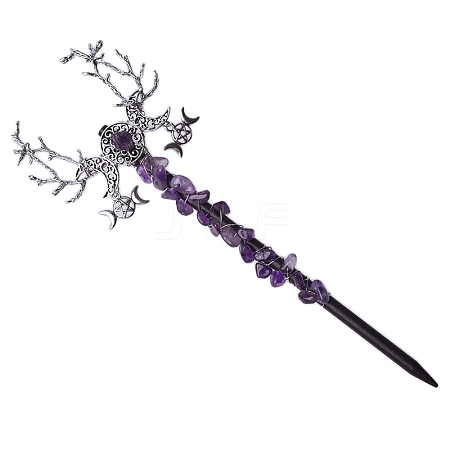 Triple Moon Amethyst Magic Wand PW-WG27908-07-1