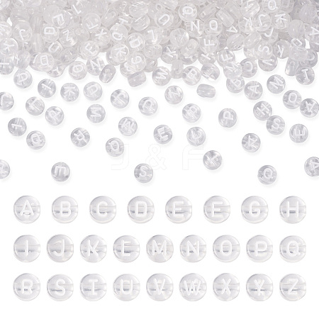 50g Transparent Spray Painted Acrylic Beads TACR-TA0001-21-1