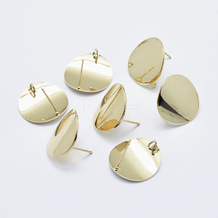 Brass Stud Earring Findings KK-G331-20G-NF-1