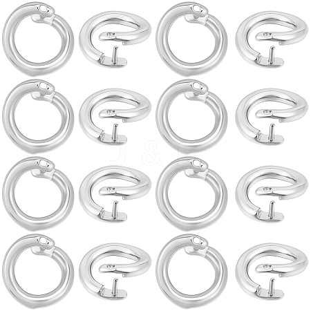 Brass Snap Clasps KK-BBC0021-49S-1