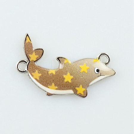Alloy Enamel Connector Charms ENAM-TAC0010-04G-1