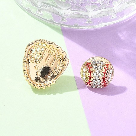 Brass Micro Pave Cubic Zirconia Stud Earrings EJEW-Z080-03G-02-1