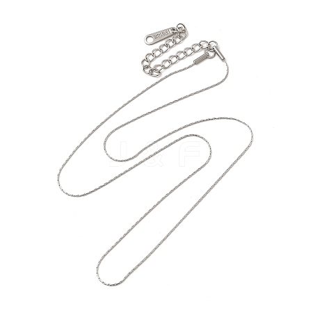 Non-Tarnish 304 Stainless Steel Boston Link Chain Necklace for Women LS-NJEW-G097-03P-1