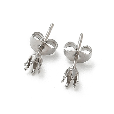 316 Surgical Stainless Steel Stud Earring Findings STAS-Z118-03P-05-1