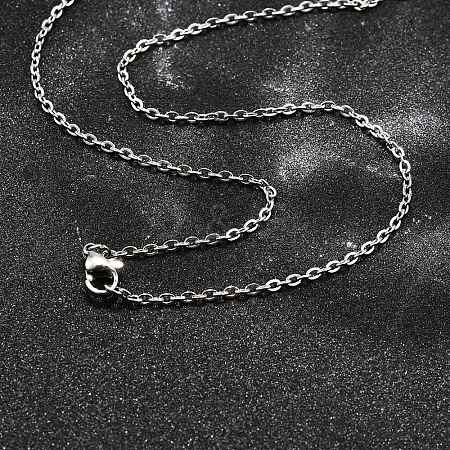 Tarnish Resistant 304 Stainless Steel Women Chain Necklaces NJEW-C079-01C-1