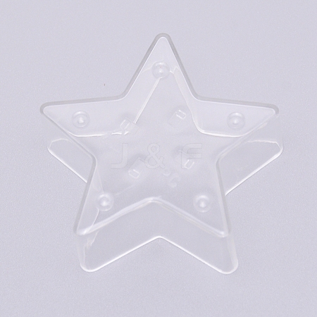 Transparent Plastic Star Candle Holder KY-WH0024-45-1
