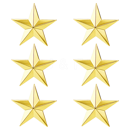 6Pcs Star Alloy Lapel Pin Backs for Backpack Clothes JEWB-FH0003-07A-1