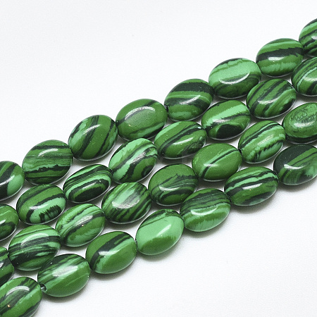 Synthetic Malachite Beads Strands G-S357-B17-1