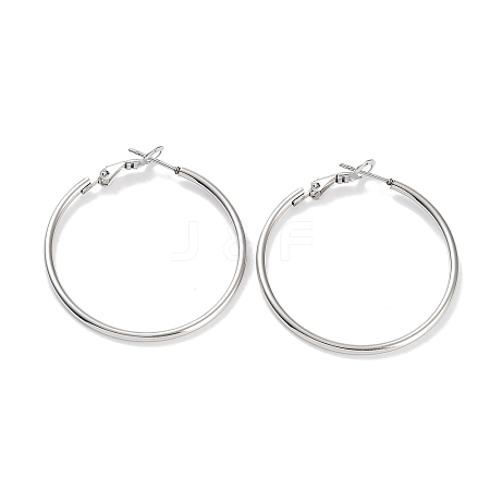 Non-Tarnish Ring 304 Stainless Steel Hoop Earrings for Women Men EJEW-B049-02D-P-1