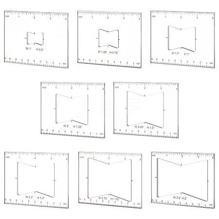 Transparent Acrylic Templates AJEW-WH0475-52B-1