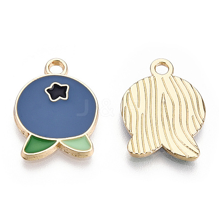 Light Gold Plated Alloy Pendants ENAM-T009-24-1