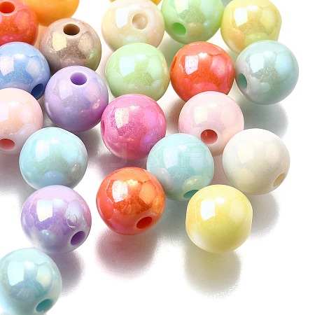 Opaque Acrylic Beads OACR-S071-02B-1