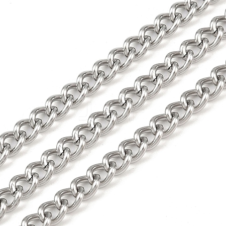 Tarnish Resistant 304 Stainless Steel Curb Chains CHS-R009-01-1