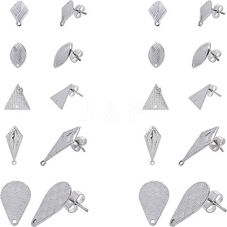 Unicraftale 304 Stainless Steel Stud Earring Findings STAS-UN0011-01P-1