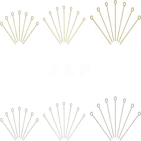 Unicraftale 304 Stainless Steel Eye Pins STAS-UN0004-06-1