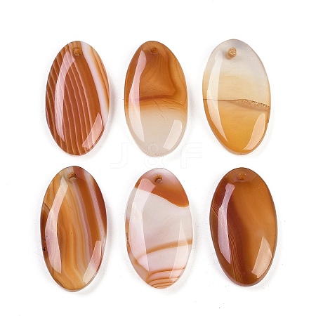 Natural Agate(Dyed & Heated) Pendants G-H082-01-1