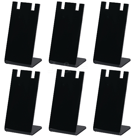 10Pcs L Shaped Acrylic Single Dangle Earring Display Stands ODIS-SC0001-07-1