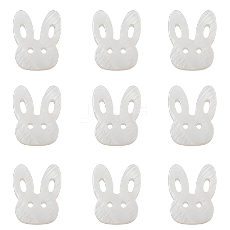 Bunny Natural Freshwater Shell Beads SHEL-CJ0001-13-1