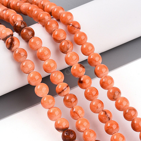 Natural Persian Jade Beads Strands G-A255-A02-01J-1