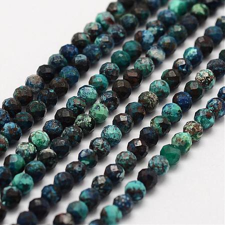 Natural Chrysocolla Beads Strands G-G663-09-3mm-1