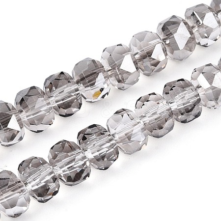 Electroplate Transparent Glass Beads Strands EGLA-N022-05B-C14-1