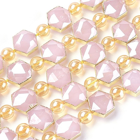 Opaque Glass Beads Strands EGLA-P045-A11-1