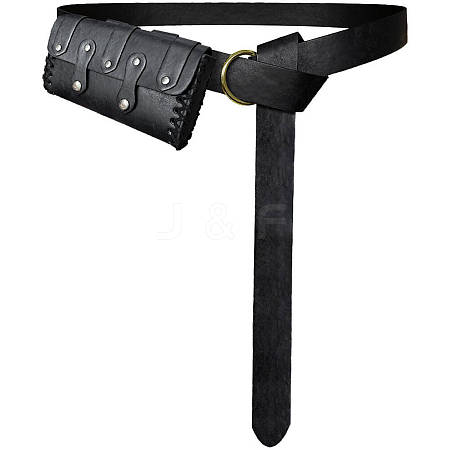 Leather Waist Bag and Belt Set AJEW-CL0003-58B-1