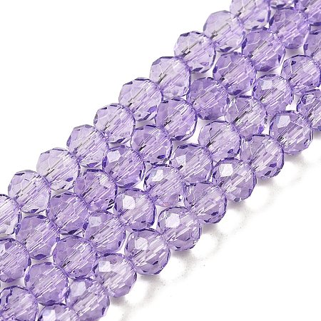 Transparent Baking Paint Glass Beads Strands DGLA-A034-T4mm-D03-1