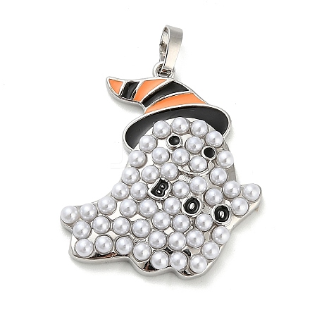Halloween Brass Enamel Pendants KK-F915-02B-P-1